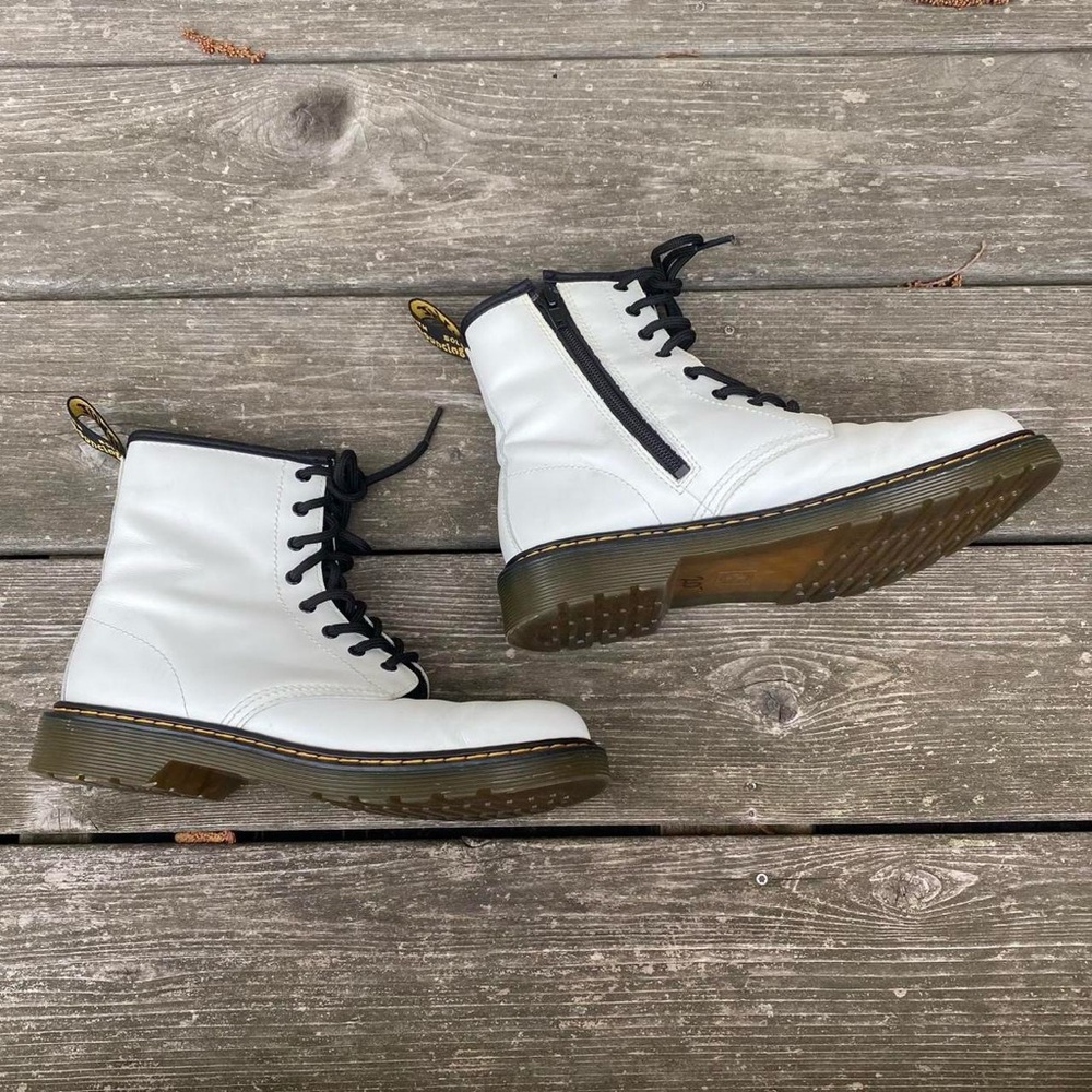 Dr. Martens Whimsigoth Grunge YOUTH 1460 PATENT LEATHER LACE UP BOOTS Sz 6
